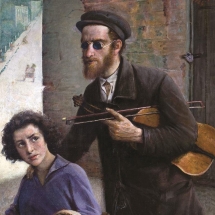 Aklasis su smuiku. 1926 m.