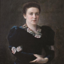 Dama aksomine suknele (Geroberg aksomine suknele portretas). 1908 m.