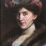 Nežinomos damos su skrybėle ir vualiu portretas. 1907 m.